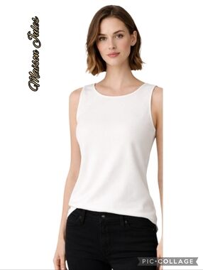 Maison Jules tank top white soft stretchy fabric sz xxl nwt